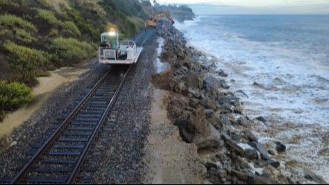 Severe Waves Prompt Temporary Closure of Coastal Rail Line in San Clemente